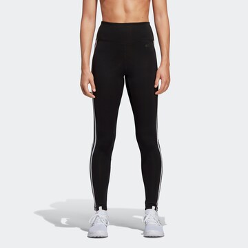 ADIDAS SPORTSWEAR Skinny Workout Pants in Black: front