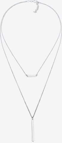 ELLI Necklace 'Geo Layer' in Silver: front