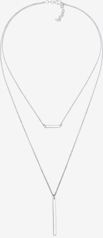 ELLI Ketting 'Geo Layer' in Zilver: voorkant