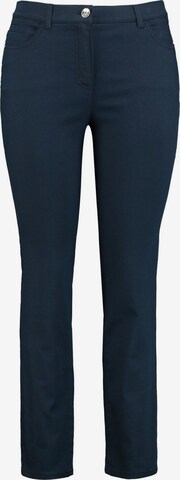 Coupe slim Pantalon 'Betty' SAMOON en bleu