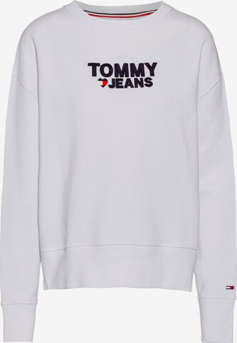 Tommy Jeans Sweatshirt in Weiß: predná strana
