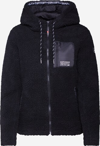 Veste en polaire 'Storm Urban' Superdry en noir : devant