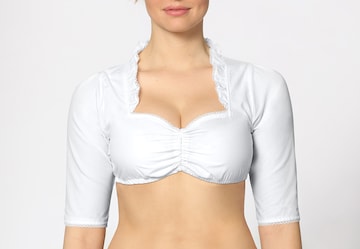 STOCKERPOINT Блуза в традиционен стил в бяло: отпред