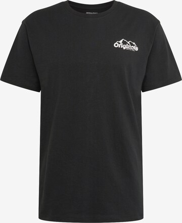 T-Shirt 'Hike' JACK & JONES en noir : devant