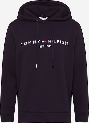 Tommy Hilfiger Curve Sweatshirt 'TH ESS HILFIGER HOODIE LS CURVE' in Black: front