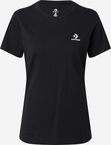 T-shirt CONVERSE en noir : devant
