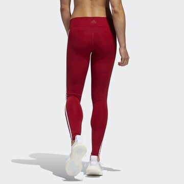 ADIDAS SPORTSWEAR Skinny Workout Pants 'Believe This' in Red