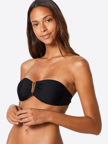 ABOUT YOU Bandeau Bikini felső 'Melanie' - fekete: elől