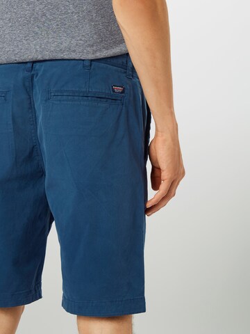 Superdry Normální Chino kalhoty – modrá