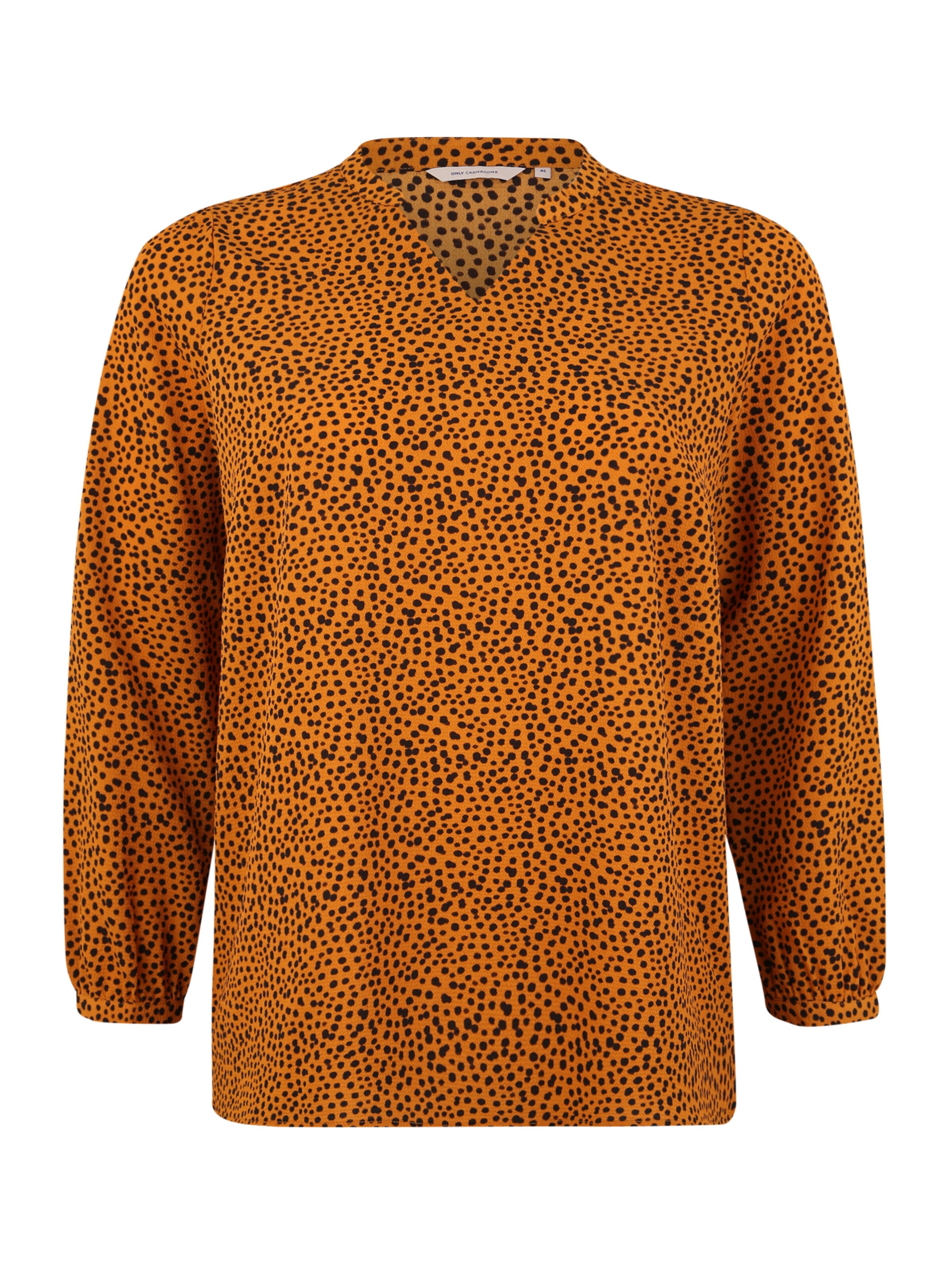 ONLY Carmakoma - Top 'CARLUXEVE LS TOP AOP' in de kleur Bruin