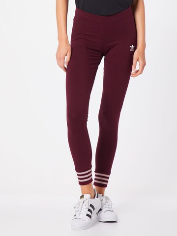 Skinny Leggings de la ADIDAS ORIGINALS pe roșu: față