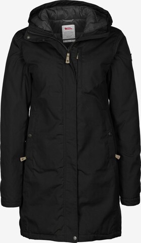 Manteau fonctionnel 'Kiruna' Fjällräven en noir : devant