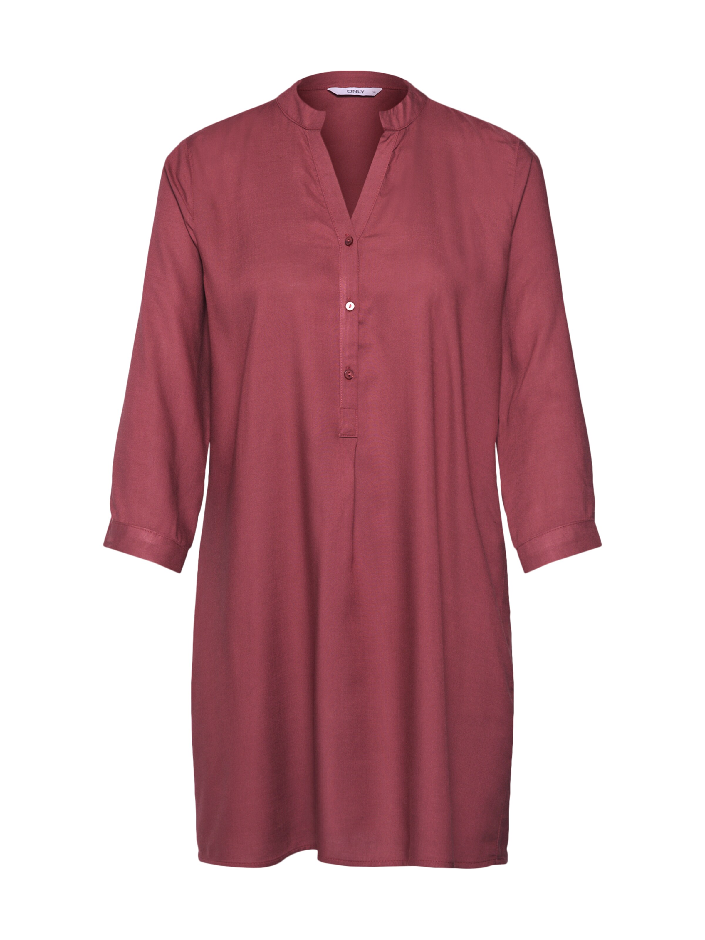 ONLY - Tuniek 'ONLNEWFIRST 3/4 TUNIC WVN' in de kleur Donkerrood