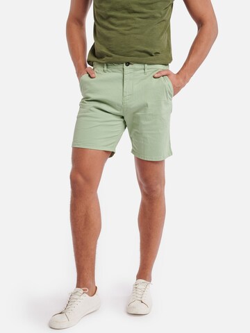 Shiwi Regular Chino in Groen: voorkant