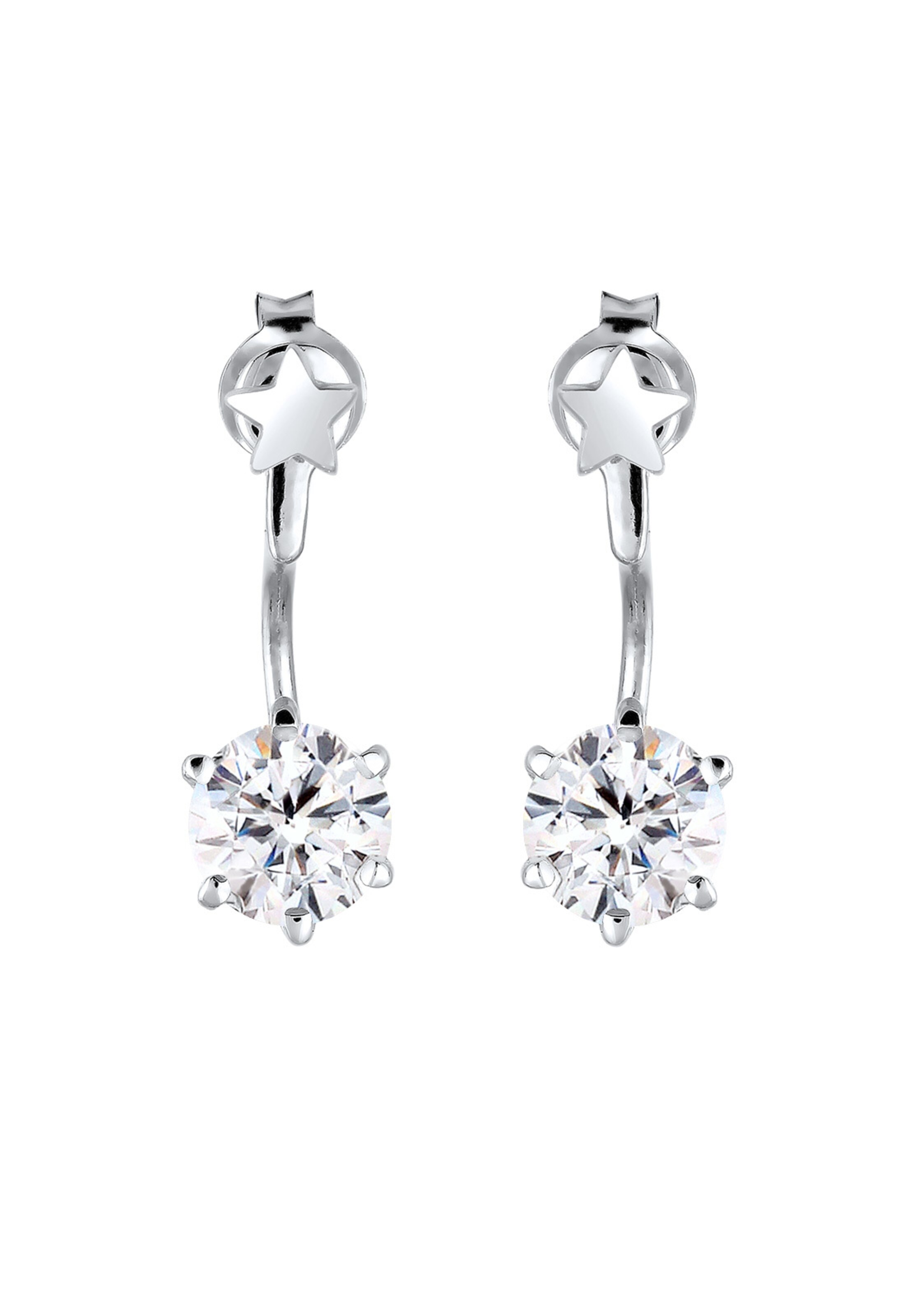 ELLI Ohrringe 'Double Studs' in Silber: Vorderseite