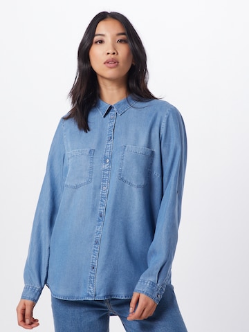 TOM TAILOR Blouse in Blauw: voorkant