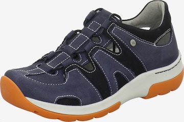 Wolky Sportieve veterschoen in Blauw: voorkant