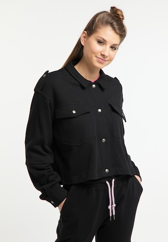 MYMO Zip-Up Hoodie in Black: front