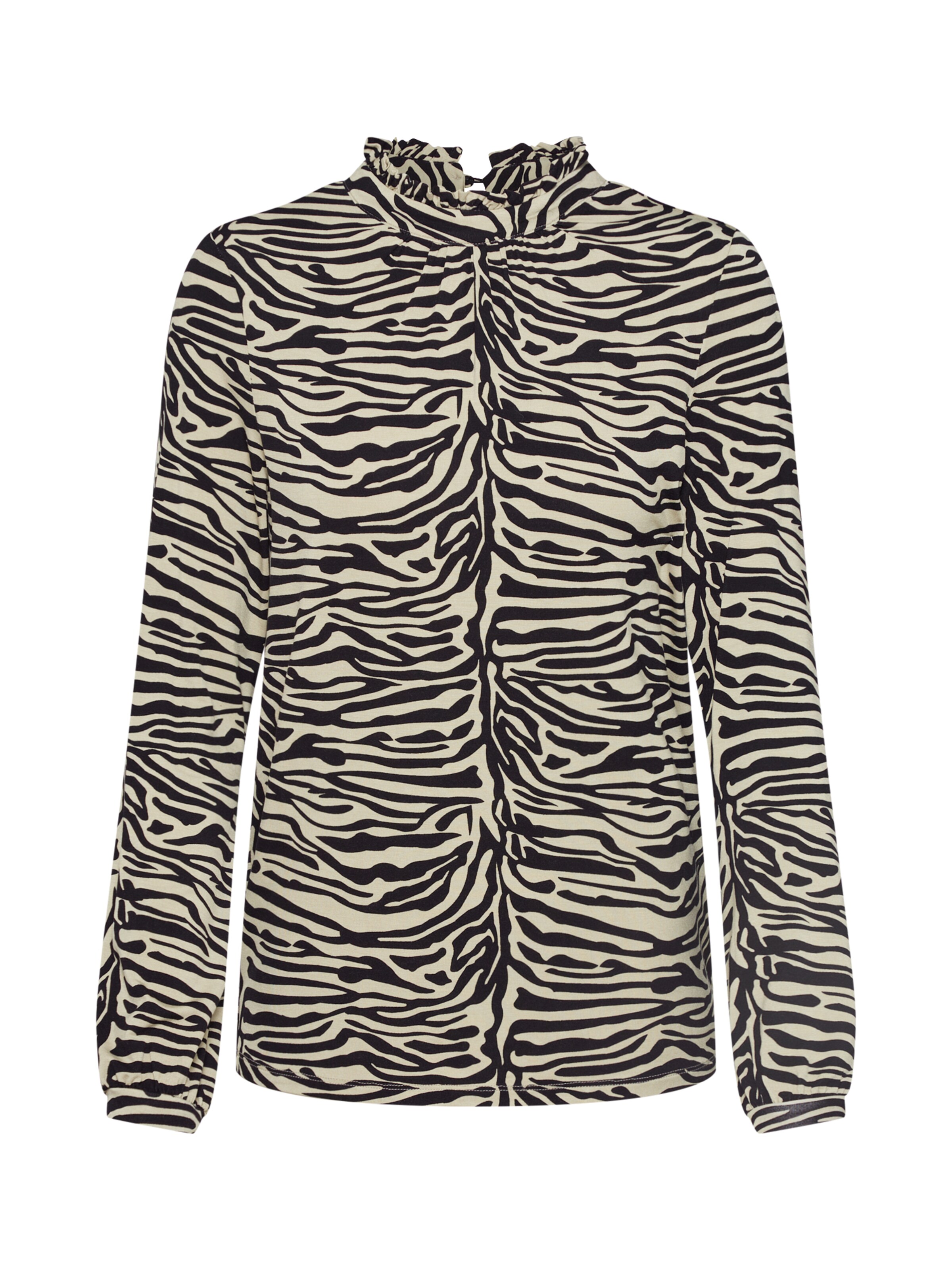 SOAKED IN LUXURY - Shirt 'Drop Print Tee LS' in de kleur Kaki