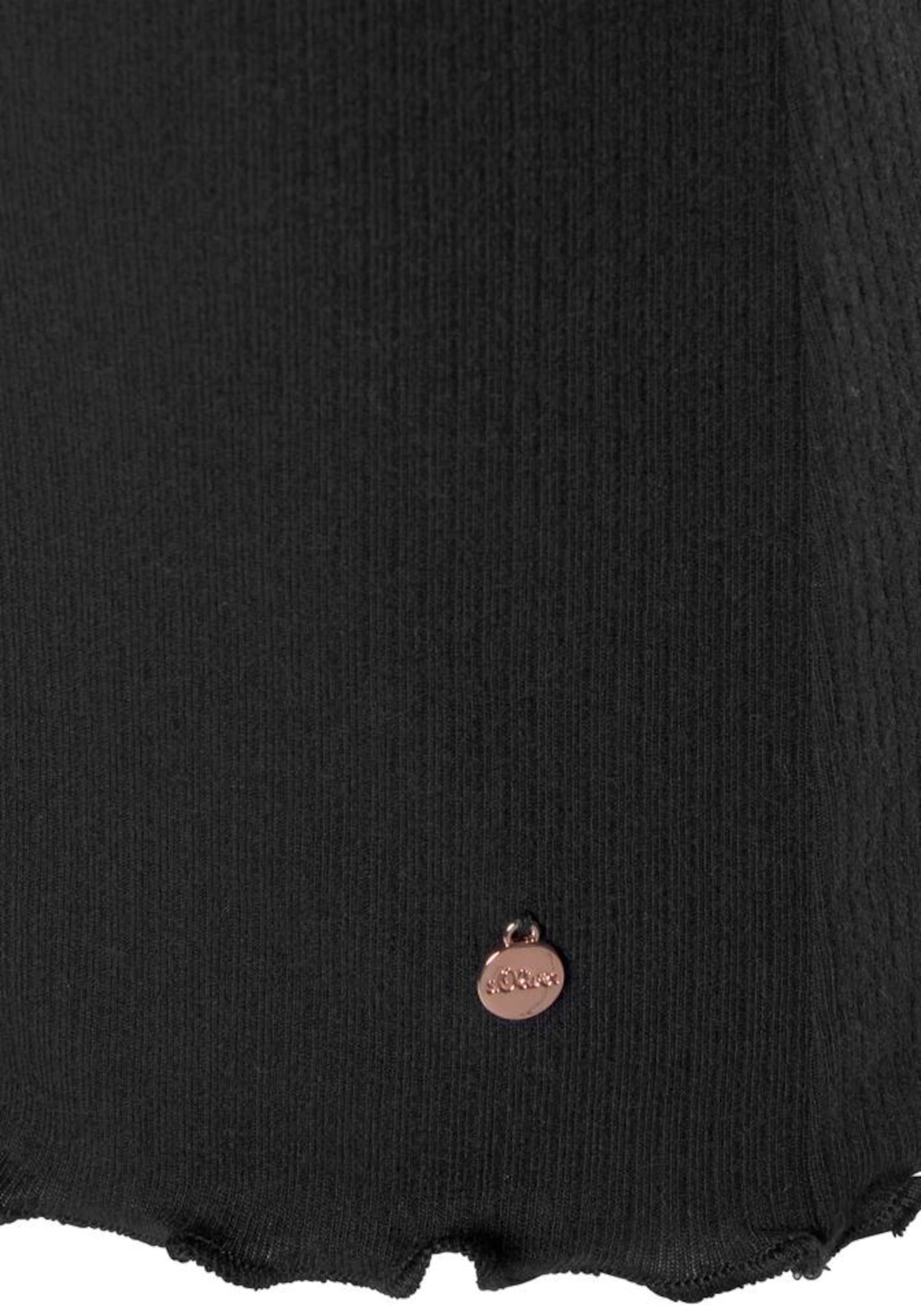 s.Oliver Pajama shirt in Black