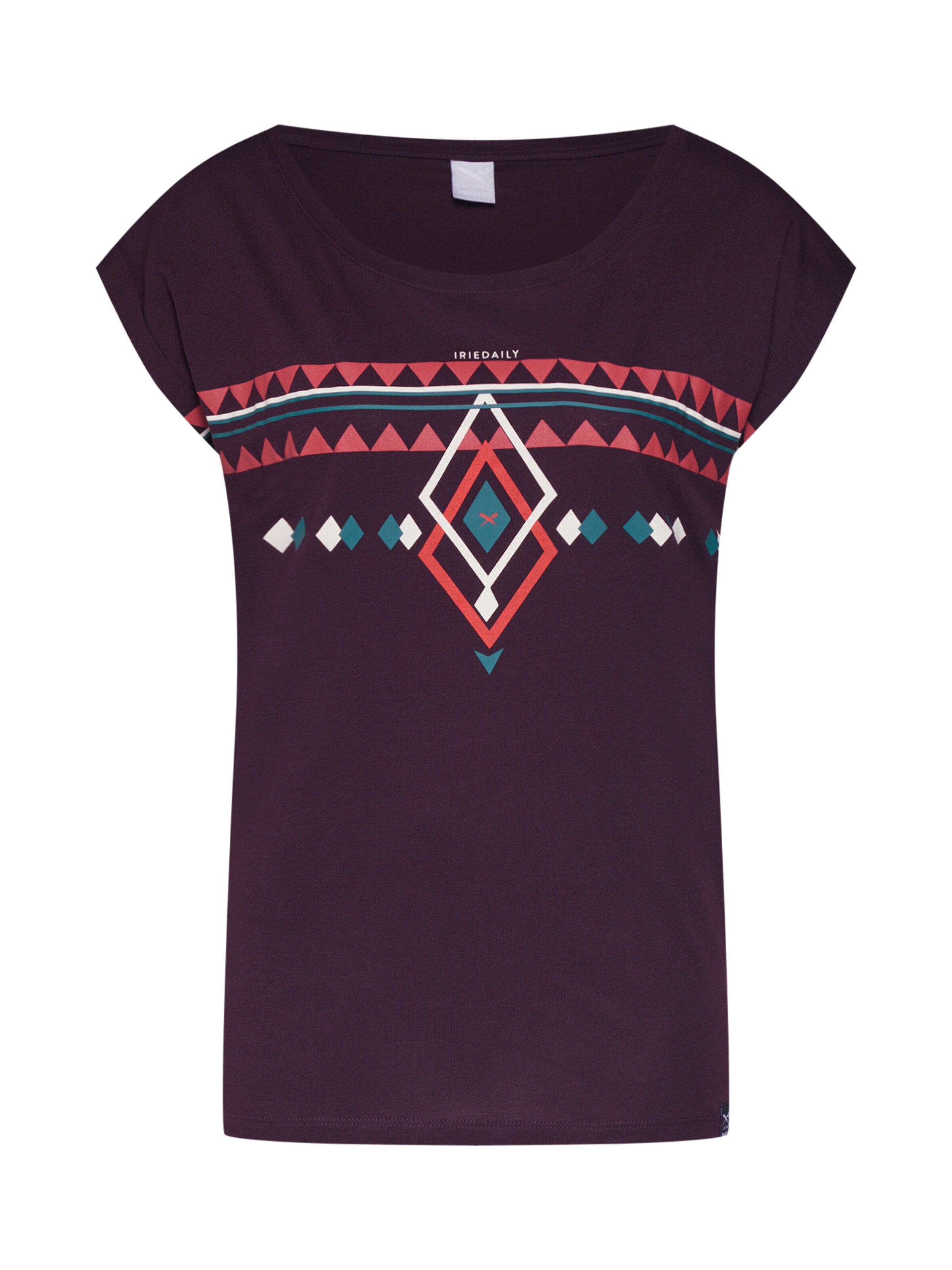 Iriedaily - Shirt 'Hopi Tee' in de kleur Aubergine