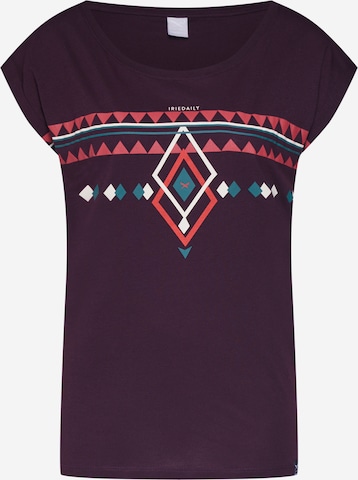 T-shirt 'Hopi' Iriedaily en violet : devant