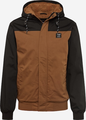 Iriedaily Between-Season Jacket in Brown: front