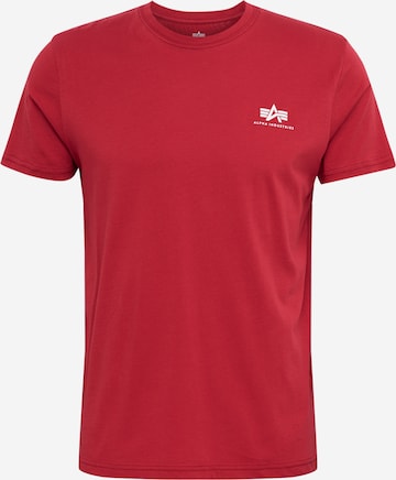 Coupe regular T-Shirt ALPHA INDUSTRIES en rouge : devant