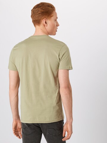 ALPHA INDUSTRIES Regularny krój Koszulka w kolorze zielony: tył