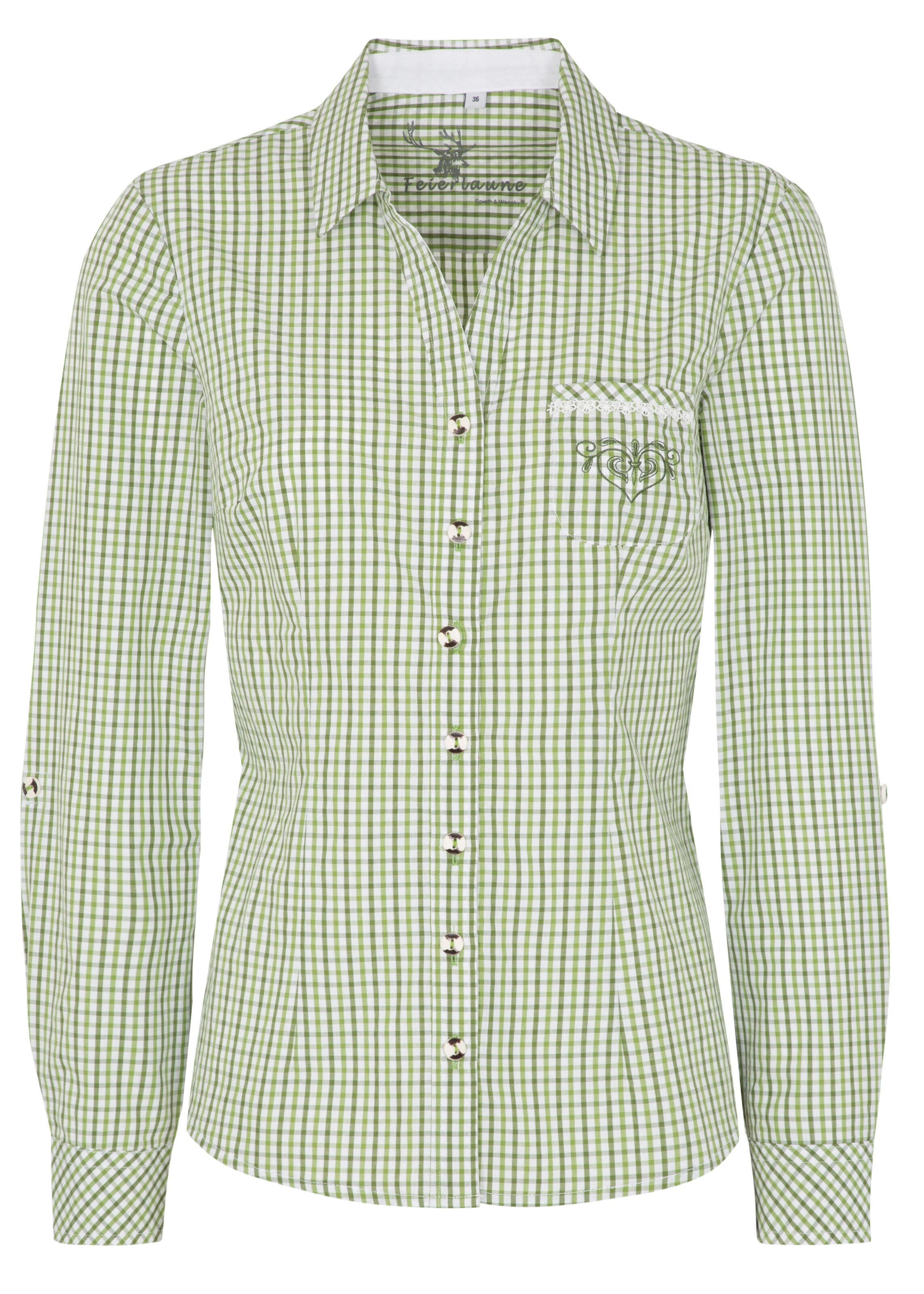 SPIETH & WENSKY - Trachtenbluse "Kanada" in grün