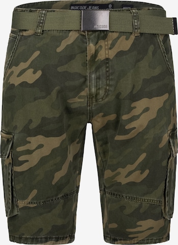 INDICODE JEANS Cargo Shorts ' Blixt ' in Grün: predná strana