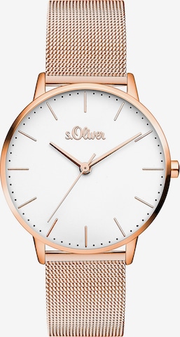 s.Oliver Analog Watch in Bronze: front