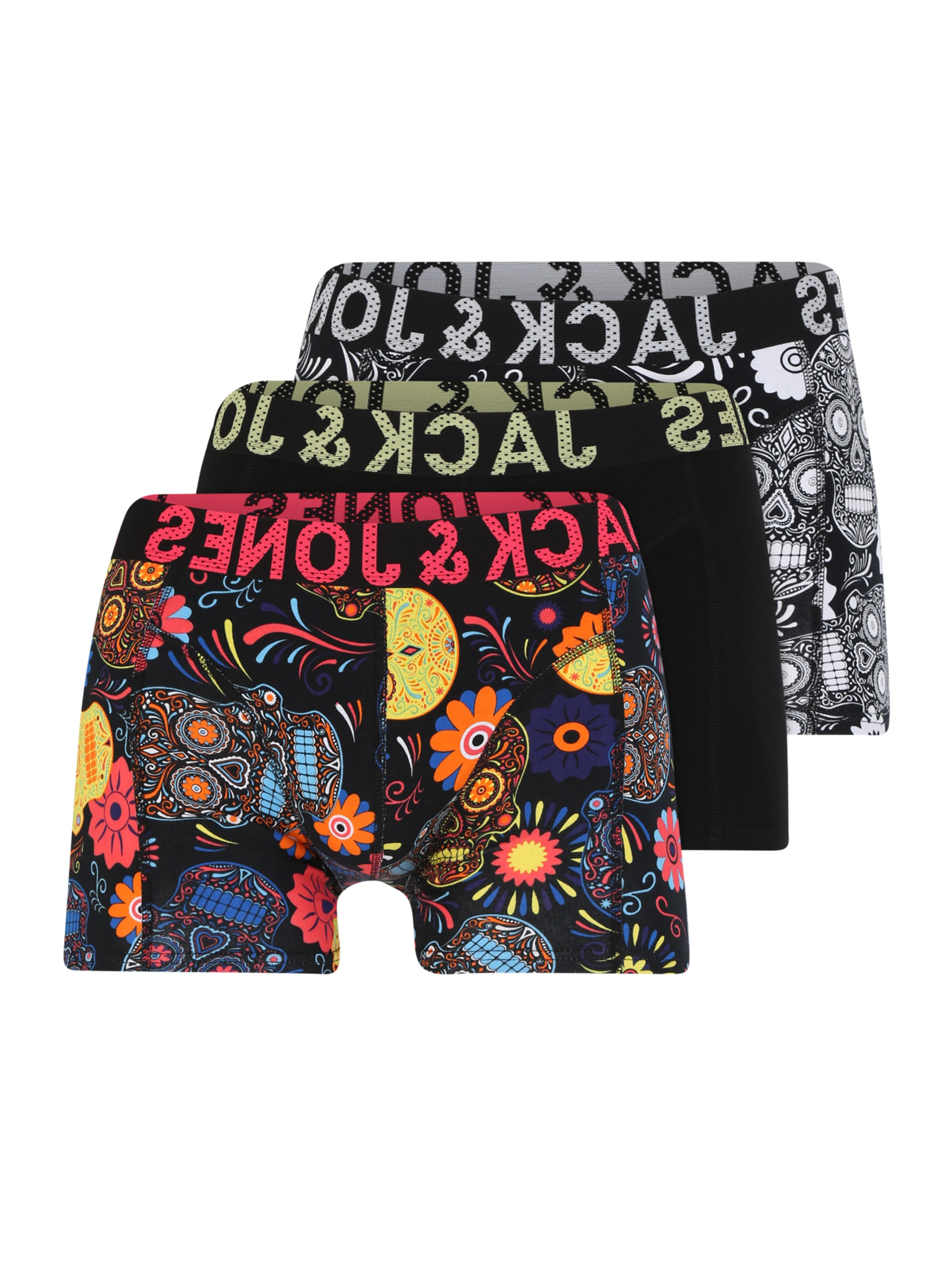 JACK & JONES - Boxershorts 'SUGAR SKULL' in de kleur Gemengde kleuren