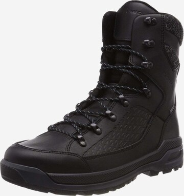 LOWA Lace-Up Boots in Black: front