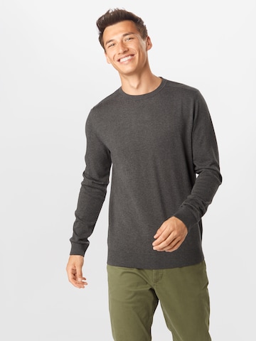 SELECTED HOMME Regular fit Trui 'BERG' in Grijs: voorkant