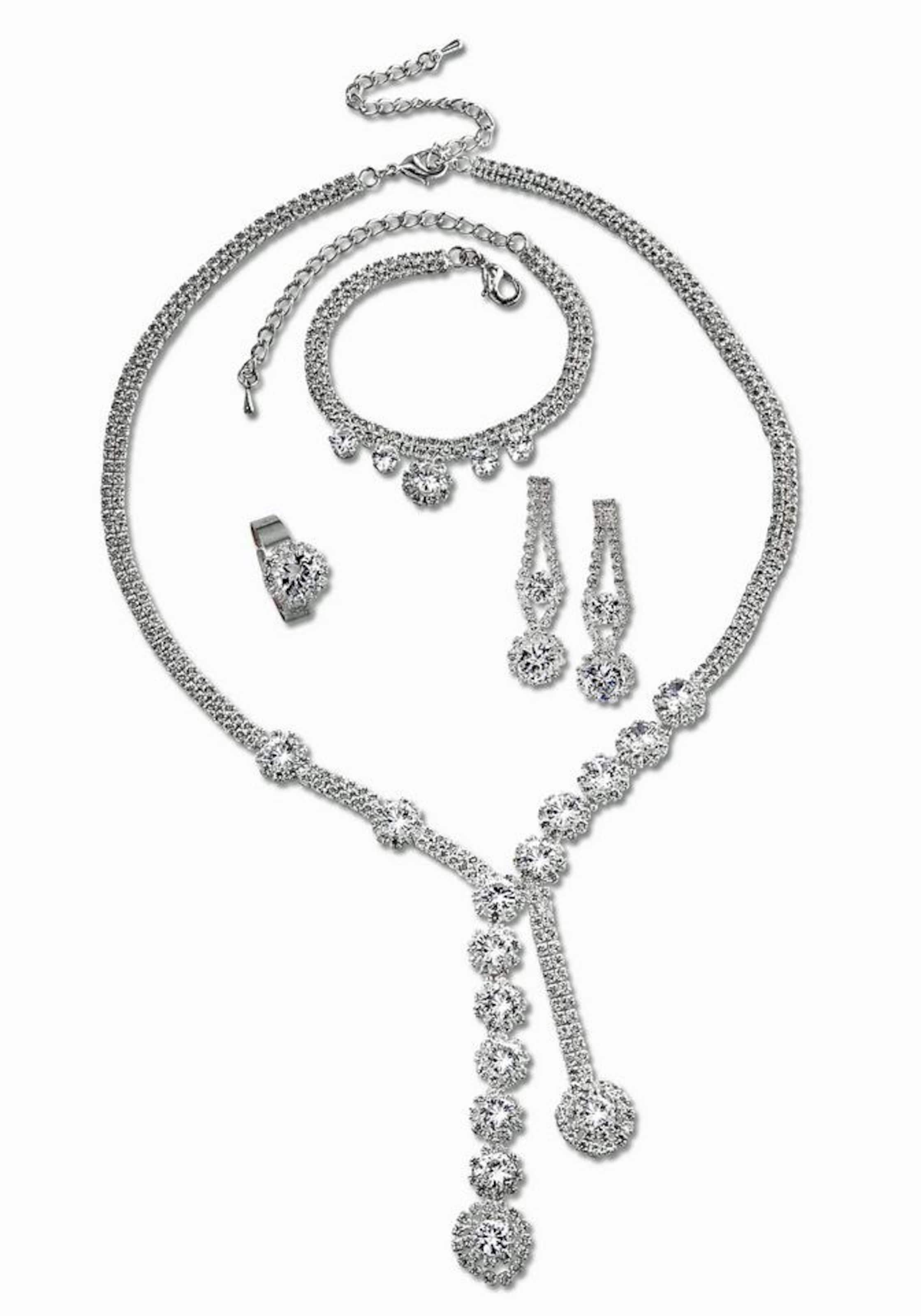 Parure de bijoux J. Jayz en gris : devant