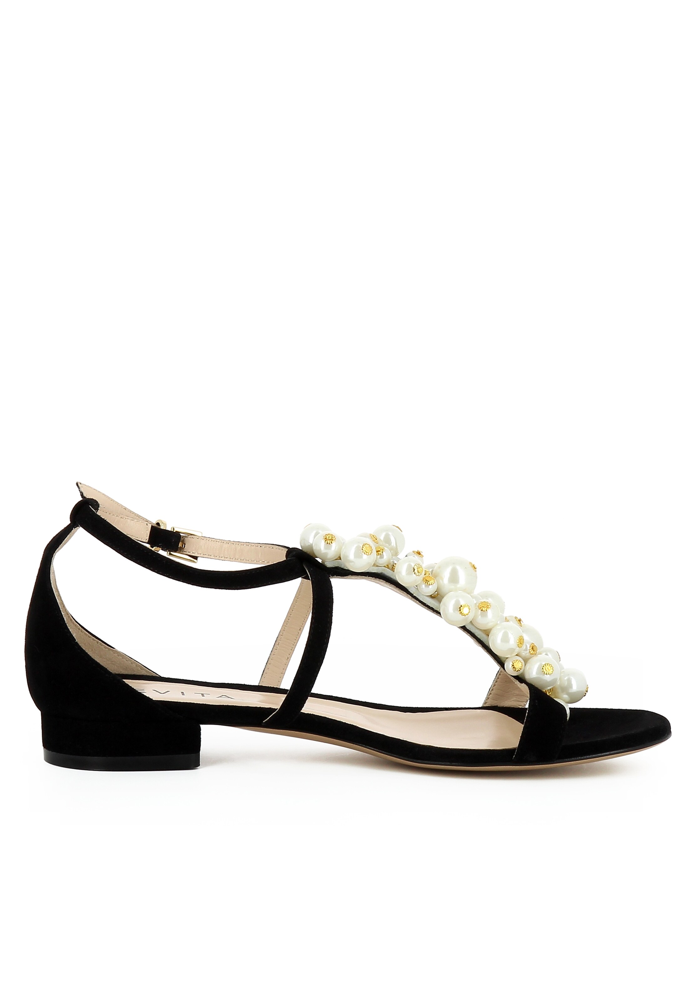 EVITA Sandalen met riem 'SALVINA' in Zwart