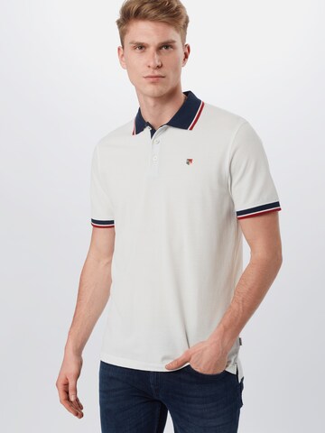 JACK & JONES Regular fit Тениска 'Bluwin' в бяло: отпред