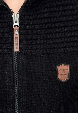 INDICODE JEANS Strickjacke ' Lothian ' in Schwarz: predná strana