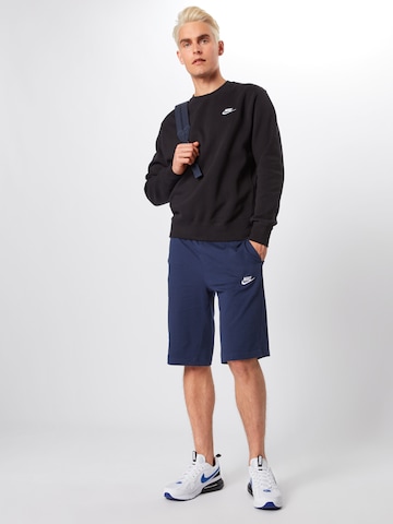 Nike Sportswear Regular fit Tréning póló 'Club Fleece' - fekete