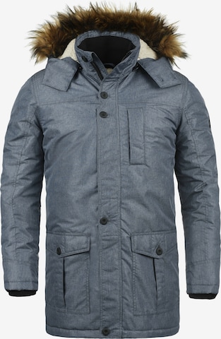 !Solid Winter Parka in Blue: front