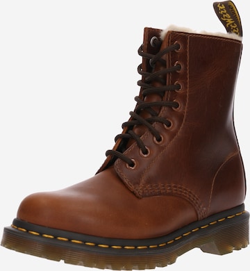 Dr. Martens Lace-Up Ankle Boots 'Serena' in Brown: front