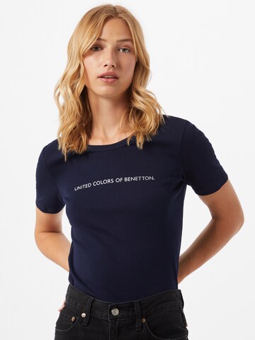 UNITED COLORS OF BENETTON - Camiseta en azul: frente