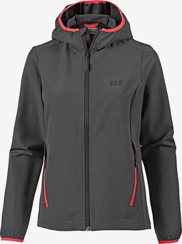 JACK WOLFSKIN Softshelljacke 'Turbulence' in Grau: predná strana