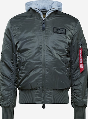 ALPHA INDUSTRIES Between-Season Jacket 'MA-1 D-Tec' in Grey: front