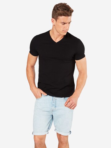 HUGO - Camisa 'HUGO-V' em preto: frente