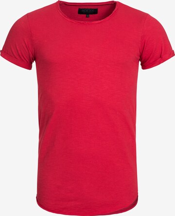 T-Shirt 'Willbur' INDICODE JEANS en rouge : devant