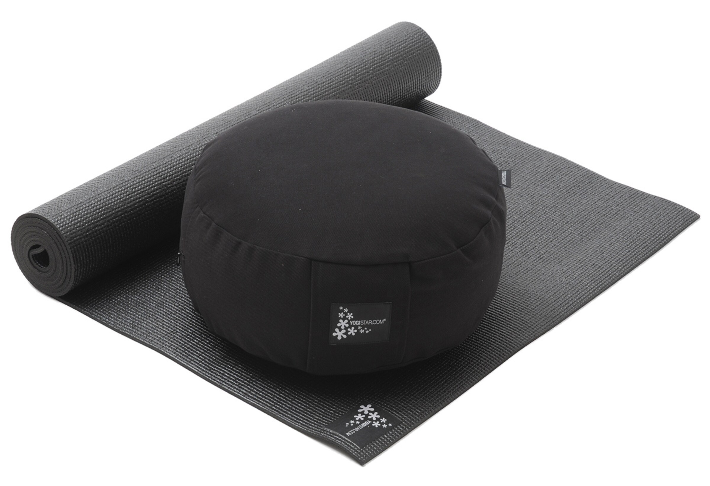 YOGISTAR.COM Yoga-set Starter Edition - Meditation in Schwarz: Vorderseite