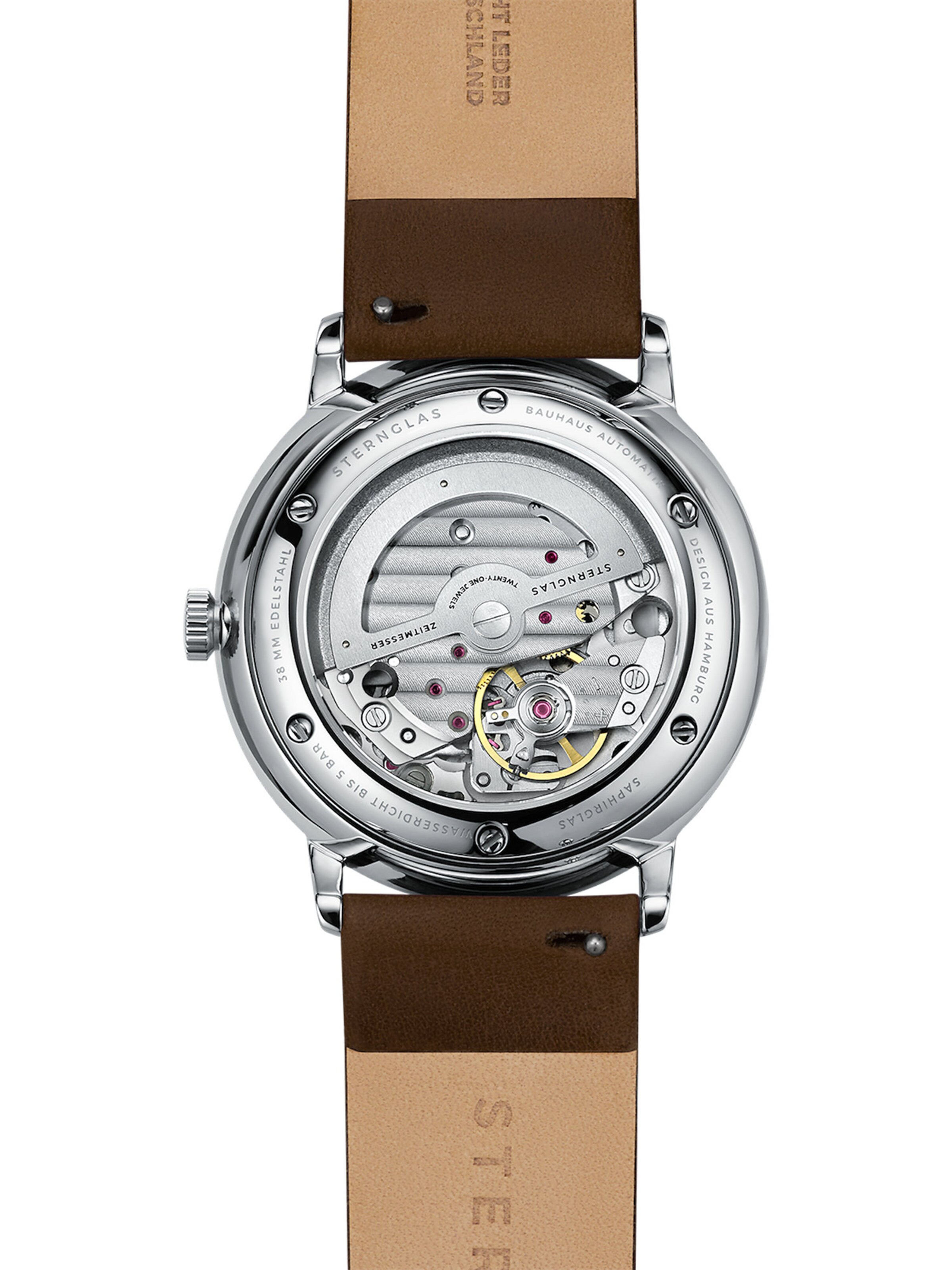 Sternglas Uhr in Braun