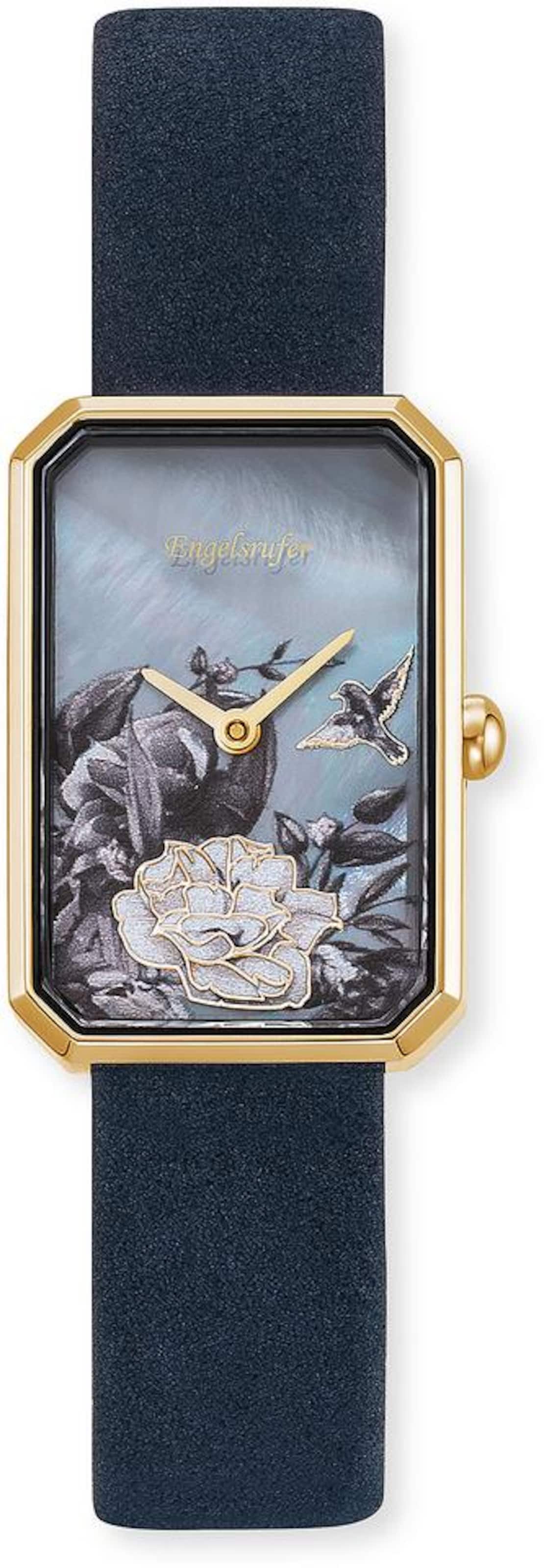 Engelsrufer Uhr in Blau: Vorderseite